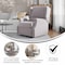 Flash Furniture Omma Swivel Glider Rocker Recliner Chair, Manual 360 Degree Swivel Wingback Recliner, Light Gray CY-RAC-537-LTGRY-GG - alternate 7
